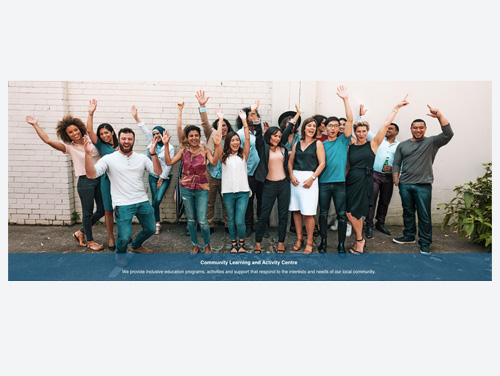 Full width image hero section